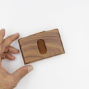 Walnut wood cardholder