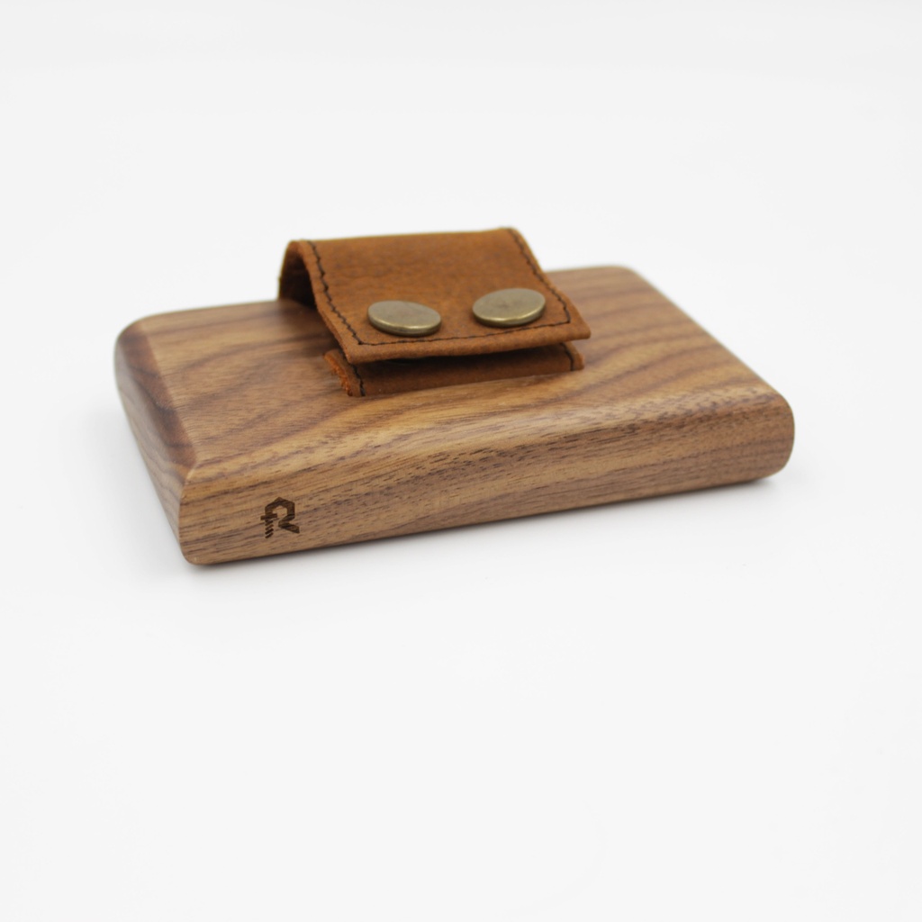 Walnut wood cardholder